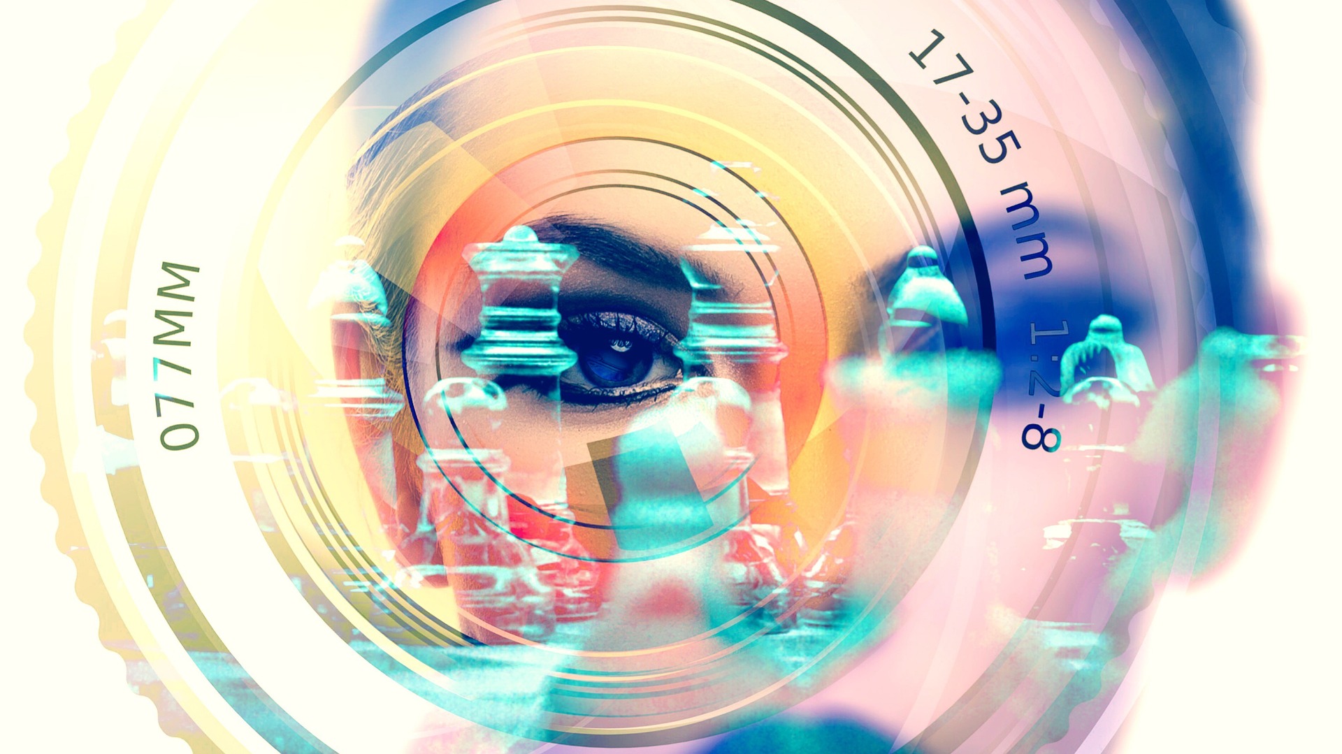 woman in camera